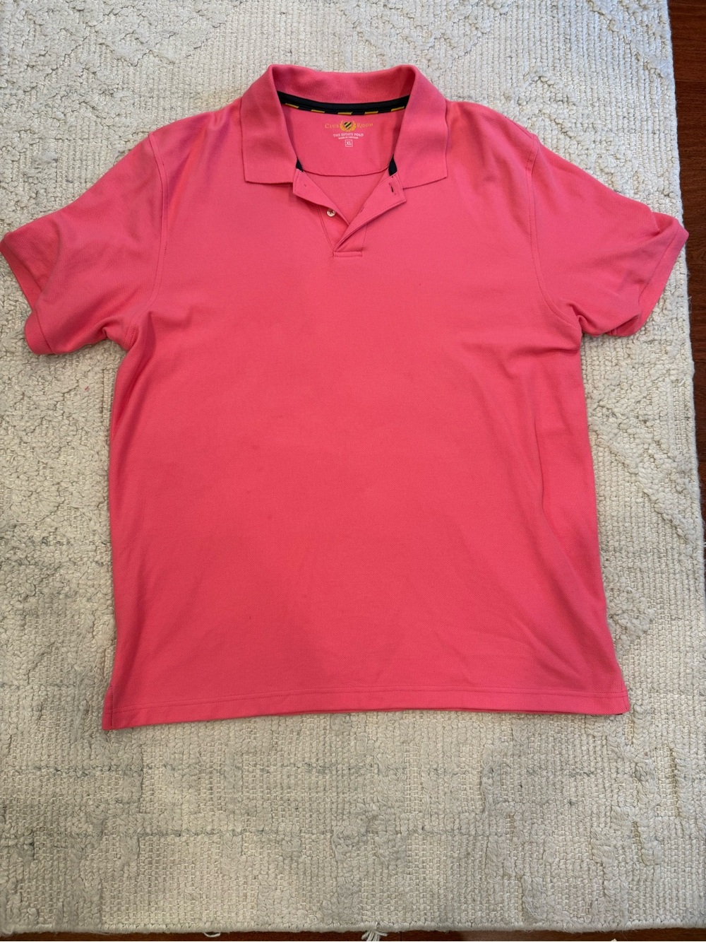 Club Room Estate Polo, Men's Size XL, Coral Pink